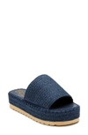 Coconuts By Matisse Del Mar Platform Slide Sandal In Navy