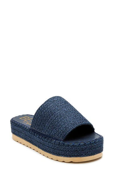 Coconuts By Matisse Del Mar Platform Slide Sandal In Navy