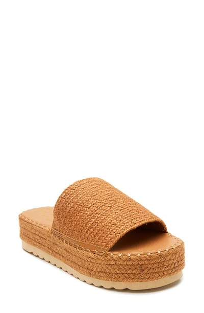 Coconuts By Matisse Del Mar Platform Slide Sandal In Terracotta