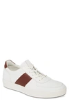 Ecco Soft 8 Sneaker In White/ Rust Leather
