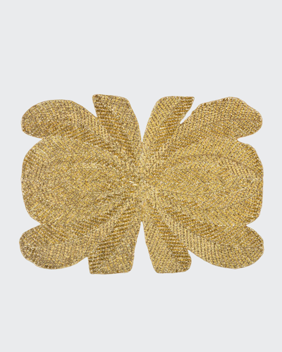 Nomi K Peacock Hand-beaded Placemat, Gold