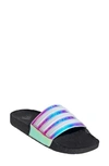 Adidas Originals Adilette Boost Sport Slide In Iridescent/ White/ Black