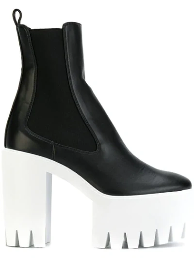 Stella Mccartney 120mm Monsters Faux Leather Boots In Black
