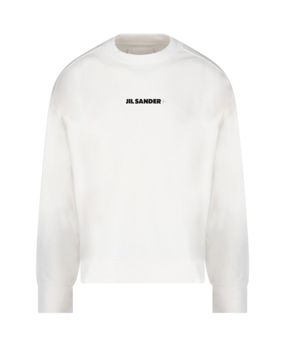 Jil Sander + Logo-print Drop-shoulder Sweatshirt In White