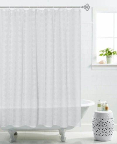 Dainty Home Joelle Shower Curtain, 70" W X 72" L Bedding In White