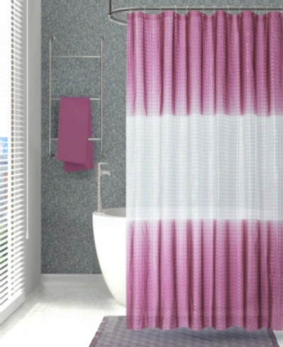 Dainty Home Mist 3d Shower Curtain Liner, 70" W X 72" L Bedding In Burgundy