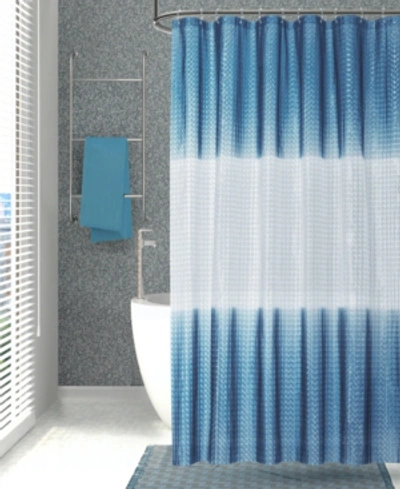 Dainty Home Mist 3d Shower Curtain Liner, 70" W X 72" L Bedding In Navy