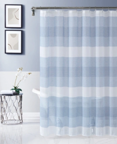 Dainty Home Chelsea Striped Shower Curtain, 70" W X 72" L Bedding In Blue