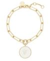 Brook & York Callie Initial Enamel Pendant Bracelet In Gold-plated - C