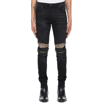 Amiri Black & Brown Mx2 Bandana Jeans