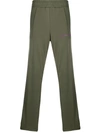 Palm Angels College Slim-fit Track Pants In Green,purple