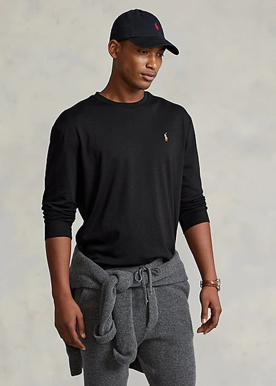 Polo Ralph Lauren Classic Fit Soft Cotton Crewneck T-shirt In Refined Navy