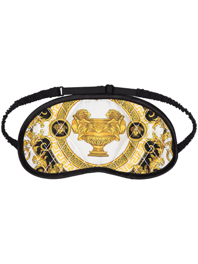 Versace Multicoloured La Coupe Des Dieux Print Eye Mask In Black