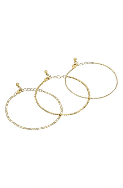 Uncommon James By Kristin Cavallari Gilded Set Of 3 Bracelets In Gold