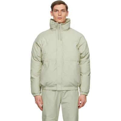 Essentials Green Puffer Jacket In Sage