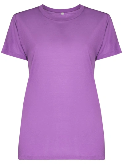 Baserange Short-sleeve Bamboo T-shirt In Purple