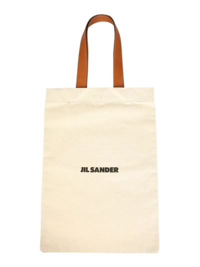 Jil Sander Large Shopper Bag In White