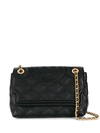 Tory Burch Diamond-quilted Leather Shoulder Bag In Black