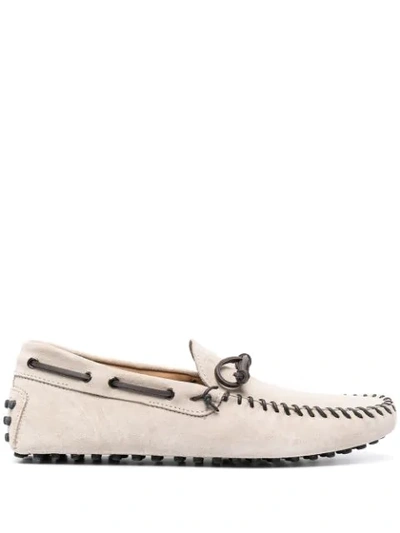Tod's Gommino Driving Suede Loafers In Neutrals