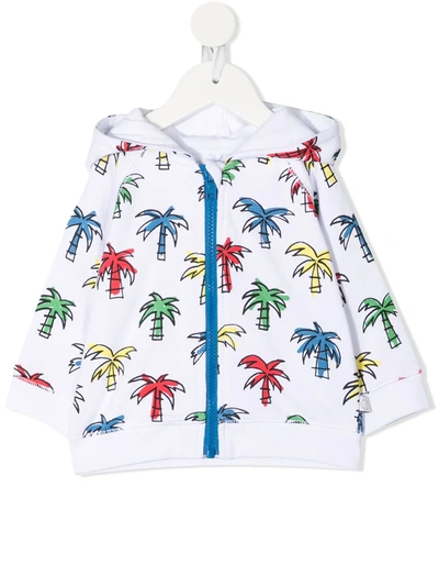 Stella Mccartney Baby Boy's Doodly Palms Zip-up Hooded Jumper In White