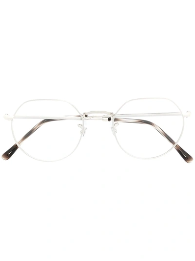 Ray Ban Round-frame Glasses In Silver