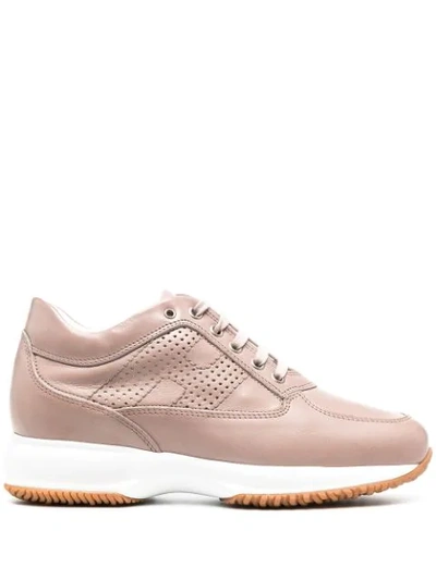 Hogan Low-top Lace-up Trainers In Pink