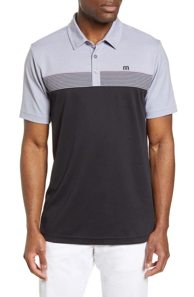 Travismathew Slow Fade Stripe Polo In Heather Quiet Shade