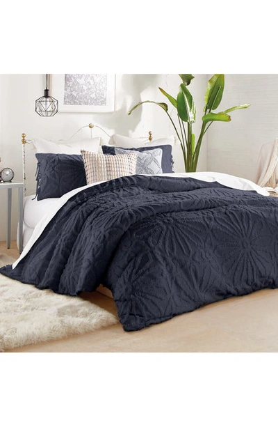 Peri Home Chenille Medallion Comforter Set, Full/queen In Indigo