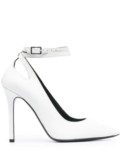 Amen Cut-out Leather Pumps In White