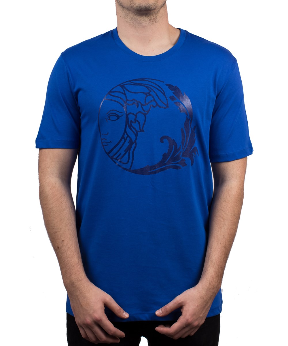 versace collection blue t shirt