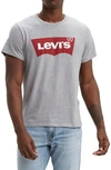 Levi's Short Sleeve Graphic Logo Tee In Housemark Midtone Heather Grey