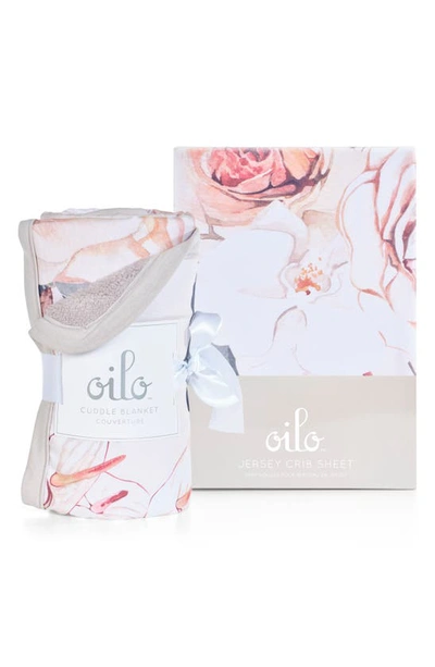Oilo Bella Cuddle Blanket & Fitted Crib Sheet Set In Vintage Bloom