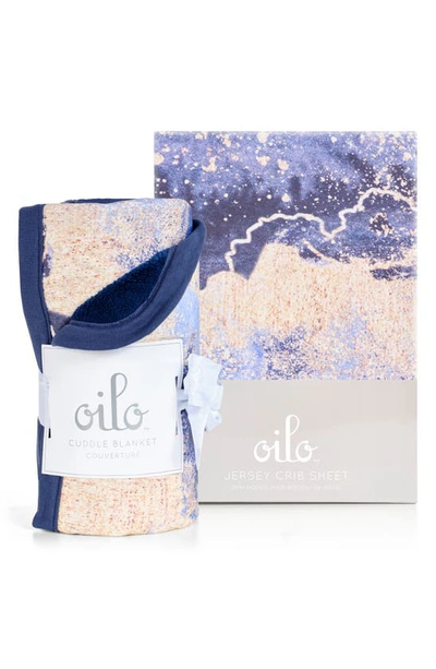 Oilo Bella Cuddle Blanket & Fitted Crib Sheet Set In Midnight Sky