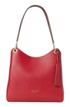 Kate Spade Large Loop Leather Shoulder Bag In Red Currant Multi