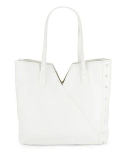 Sam Edelman Emery Colorblock Leather Tote In Ivory