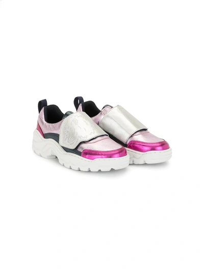Kenzo Babies' Kessidy Colour-block Sneakers In Pink