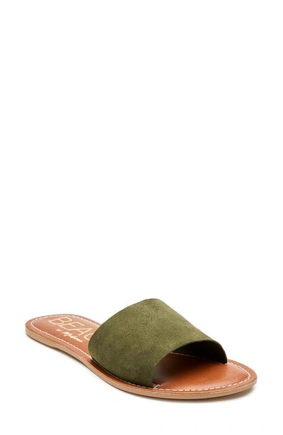Beach By Matisse Coconuts By Matisse Cabana Slide Sandal In Olive Suede