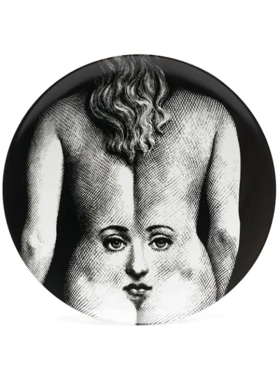 Fornasetti Tema E Variazioni Wall Plate (no. 300) In Black