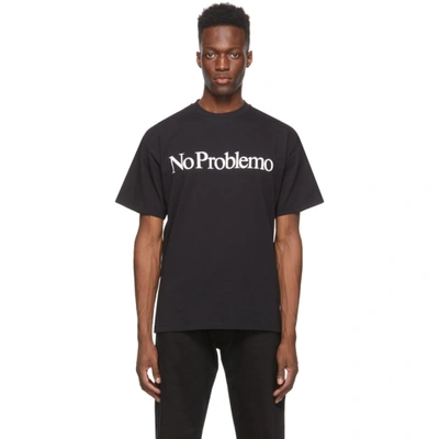 Aries No Problemo Cotton-jersey T-shirt In Black
