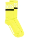 Gcds Yellow Cotton Blend Socks