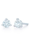 Kwiat Round Brilliant Cut Diamond & Platinum Stud Earrings