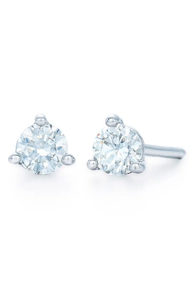 Kwiat Round Brilliant Cut Diamond & Platinum Stud Earrings