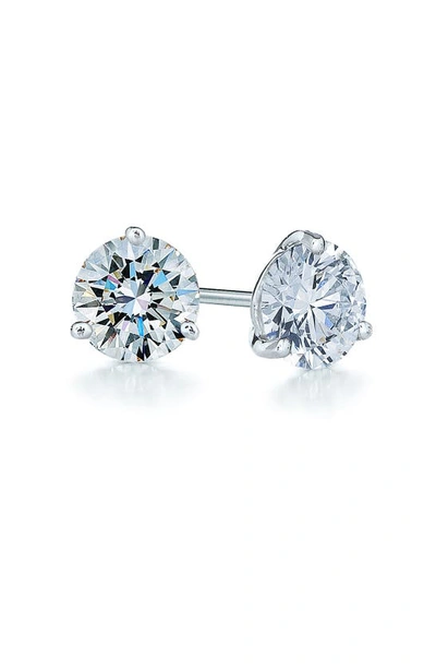 Kwiat Round Brilliant Cut Diamond & Platinum Stud Earrings In Platinum