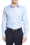 David Donahue Luxury Non-iron Trim Fit Solid Dress Shirt In Sky