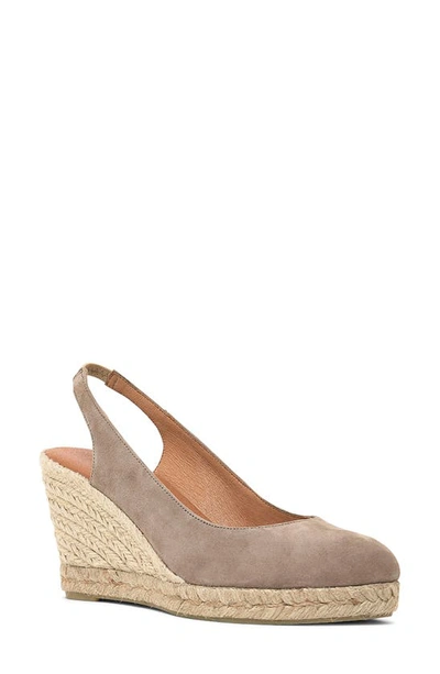 Andre Assous Raisa Slingback Wedge Pump In Taupe Suede