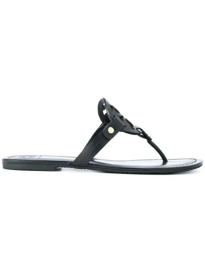 Tory Burch Miller Patent Leather Sandal In Black