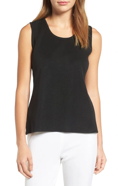 Ming Wang Scoop Neck Tank In Black