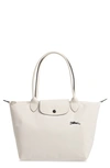 Longchamp Le Pliage Club Small Shoulder Tote In Chalk