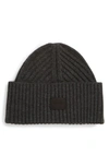 Allsaints Travelling Ribbed Beanie In Charcoal