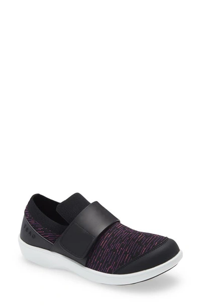 Traq By Alegria Qwik Sneaker In Purple Dash Leather